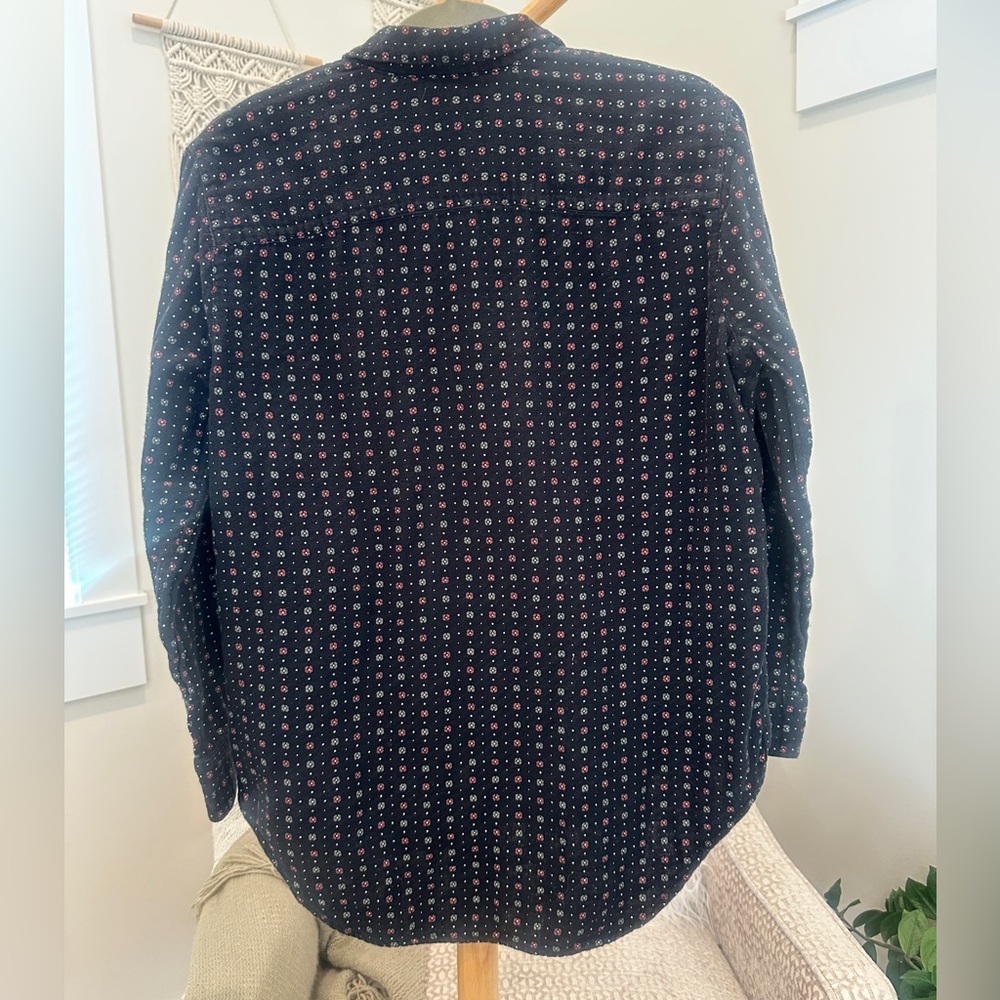 Madewell XS Dark Navy Micro Floral Cotton Button Down Shirt, Fits a Medium - Picture 5 of 6